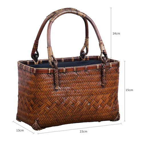 Title 1, Handmade Bamboo Tea Art Set Storage Bag Organiz...