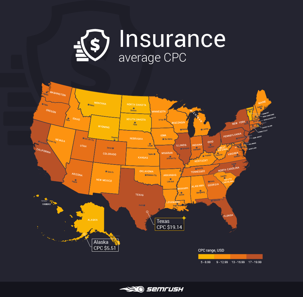 SEMrush Study: Most Expensive States to Advertise In (+ Breakdown by 17 Industries)