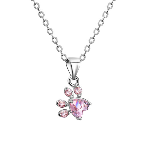 Pink sliver necklace