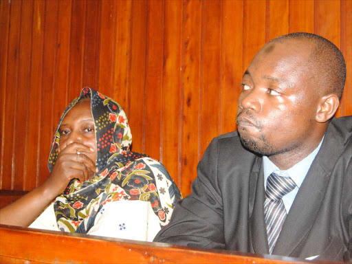 RECKLESS SHOOTING: Kinango police boss Veronicah Gitahi and police constable Issa Mzee at the High Court in Mombasa yesterday, as their judgement was delivered.