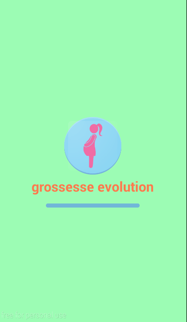 Android application Grossesse évolution screenshort