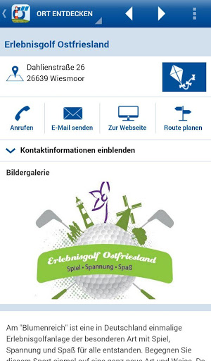 Screenshot Ostfriesland App – Reiseführer