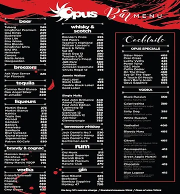 OPUS menu 