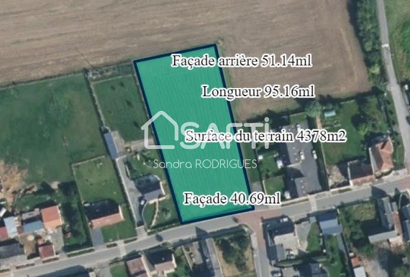  Vente Terrain à bâtir - 4 378m² à Remies (02270) 