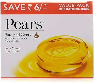 Pears Soft & Fresh Bathing Bar - 3*125 gm