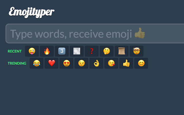 Emojityper chrome extension