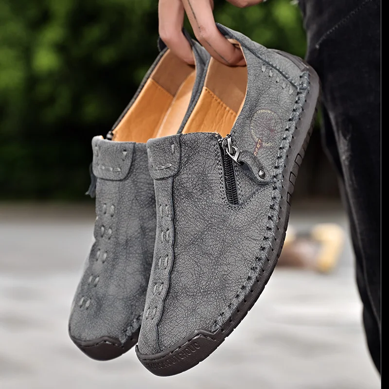 Heren Casual Beanie Schoenen met Ritssluiting over de Voet Mode en Comfort Perfect voor Dagelijks Gebruik en Relaxte Activiteiten Gemakkelijk Aan te Trekken