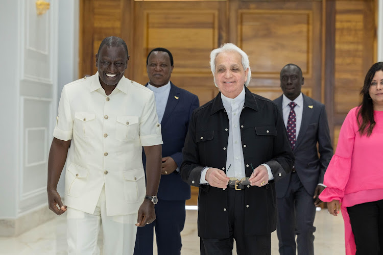 President William Ruto with televangelist Benny Hinn in Nairobi on February 25, 2024.