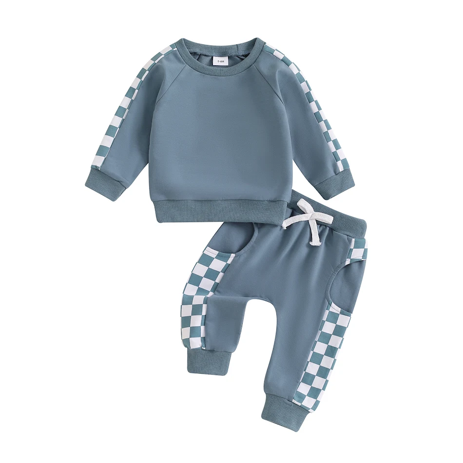 Checkerboard printed baby suit with letters for a unique personalized look. Perfect for photos, gifts, and everyday wear