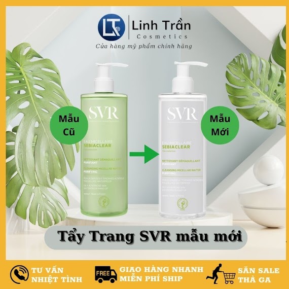 [Hàng Auth] Tẩy Trang Svr Cho Da Dầu Mụn, Nước Làm Sạch Da Và Giúp Loại Bỏ Dầu Cho Da Dầu, Da Mụn, Da Nhạy Cảm