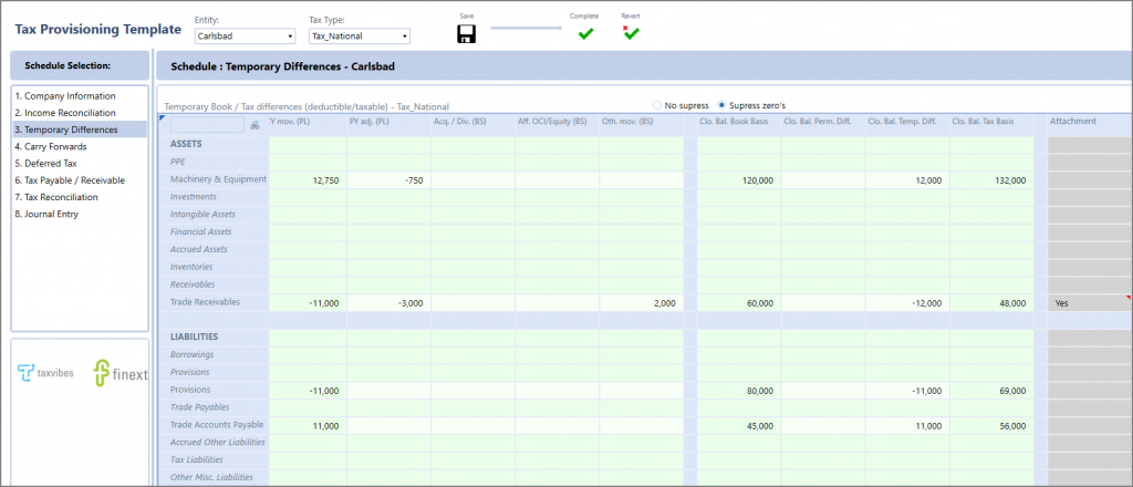 Income & Balance Sheet