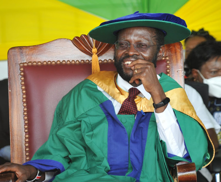 Kisumu Governor Anyan'g Nyong'o during the 15th graduation at Great Lakes University of Kisumu on Friday, November 19, 2021