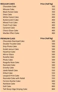 Cake Me Away menu 1