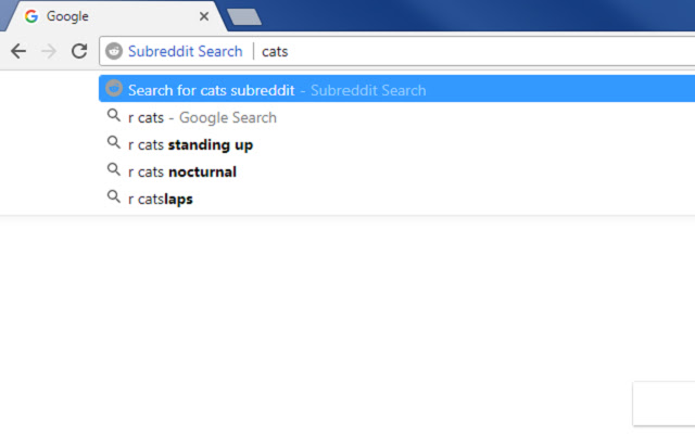 Subreddit Search chrome extension