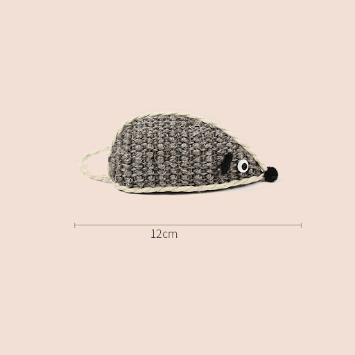 Title 1, Cat Simulation Sisal Mouse Toy. Provides fun an...