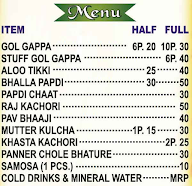 Chaat Ke Thath menu 1