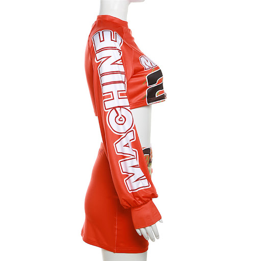 Title 14, Digital Printing High Waist Skirt Outfit