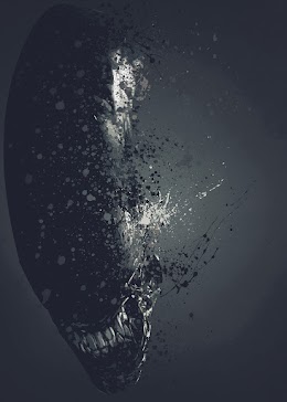 Alien/Xenomorph head splatter artwork