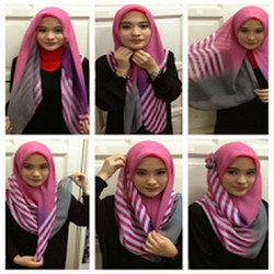 Tutorial Hijab Segi Empat Pesta 2019