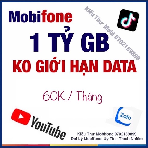 Sim Mobi Max Ko Giới Hạn Data Ed60 Ag60 Y60 Cf60 Nct60