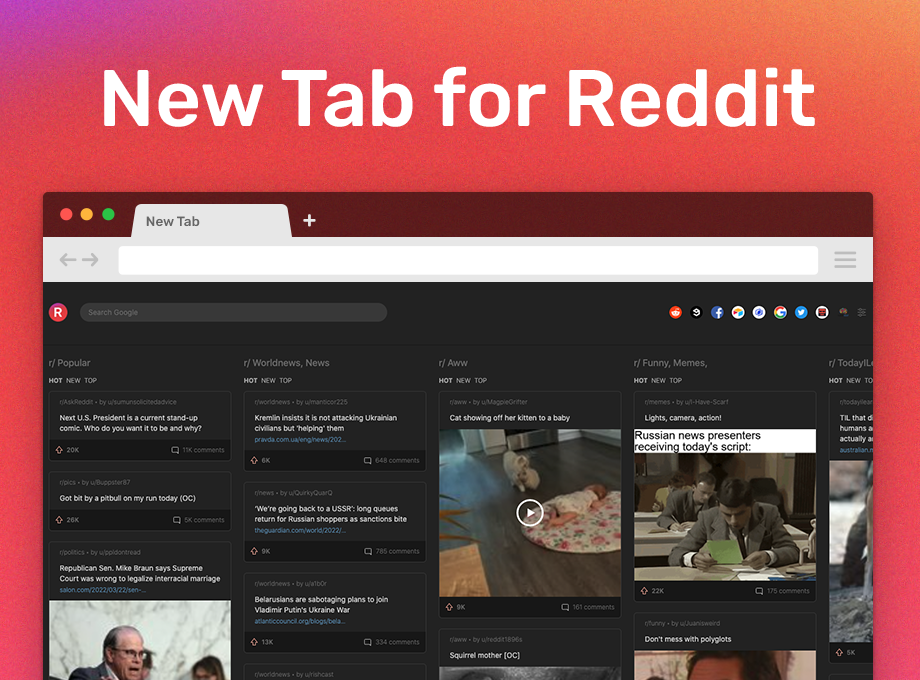 New Tab for Reddit Preview image 1