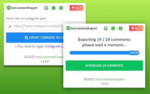 InsCommentExport-Download Instagram Comments