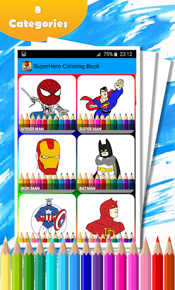 SuperHero Coloring Book screenshot