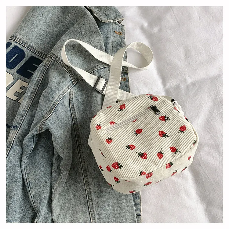 Title 27, Bolsa de tecido de veludo cotelê feminina com e...