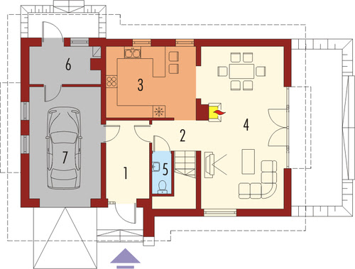 Anulka II G1 - Rzut parteru