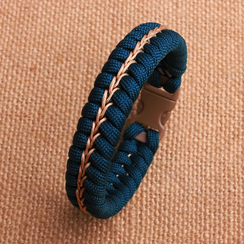 Pulseira esportiva masculina tecida à mão para atividades ao ar livre Durável e respirável Design resistente à água Conforto e estilo para esportes Acessório perfeito