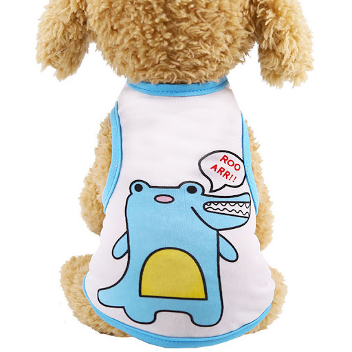 Title 3, Cartoon Pet Vest Teddy Puppy Dog Clothes. Soft ...