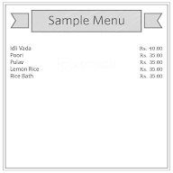 Sri Sai Upahara menu 1