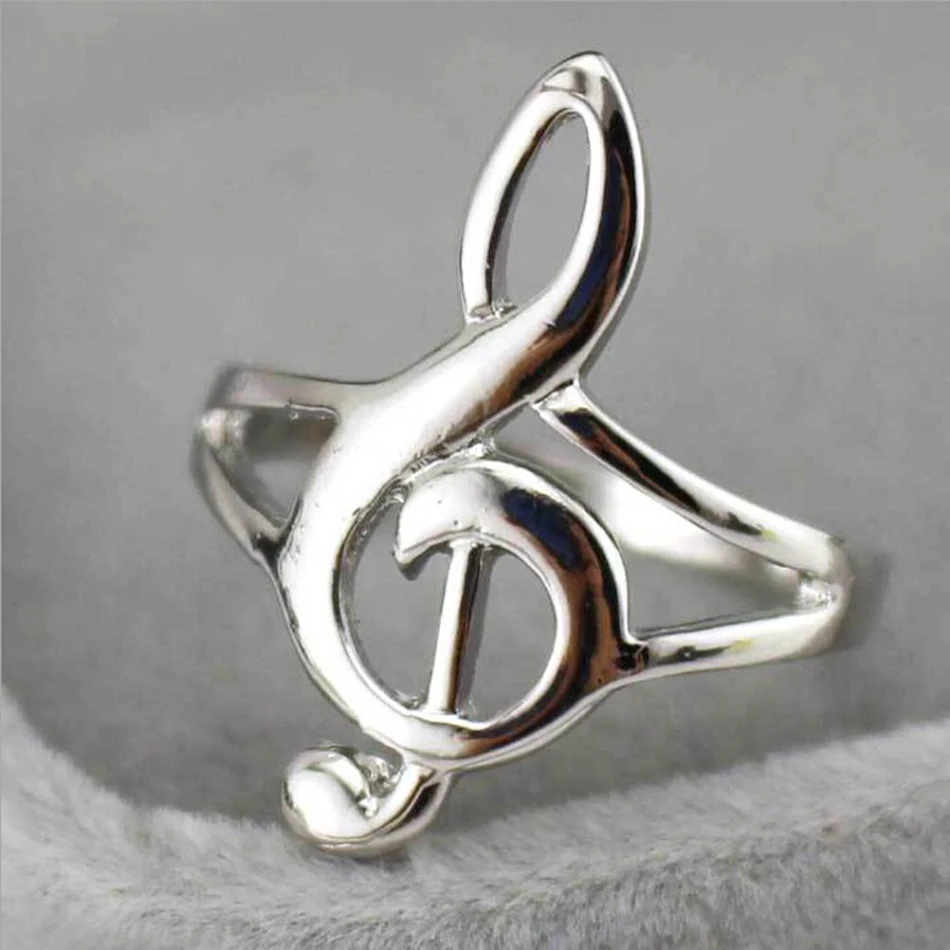 Bagues uniques notes de musique ajourées pour femmes et hommes Bijoux de haute qualité Design musical élégant Idéal cadeau.