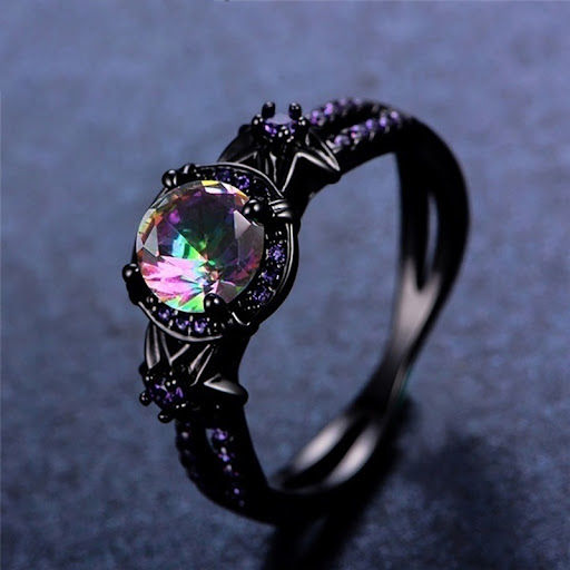 Title 5, European and American Retro Black Gold Skull Wo...