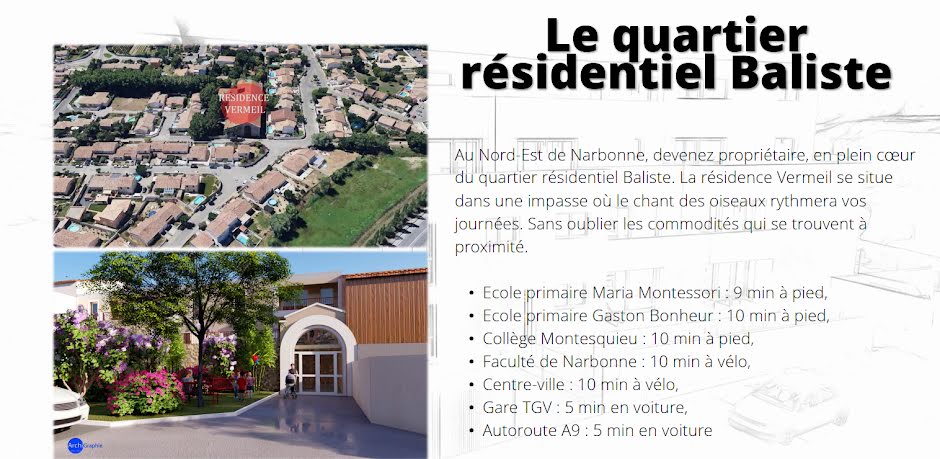 Vente appartement 3 pièces 73 m² à Narbonne (11100), 224 900 €