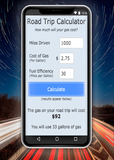 Gas Calculator for Trips