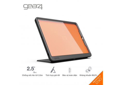 Ốp lưng GEAR4 D3O Battersea - iPad 10.2 - Black - 702004593