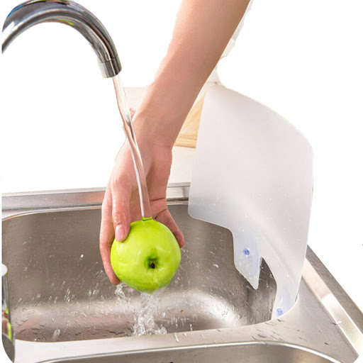 Title 3, Transparent Sink Splash-proof Baffle with Sucti...