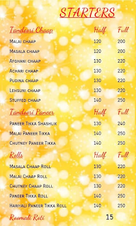 Goyal Eating Point menu 1