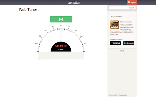 Guitar Tuner for Chrome