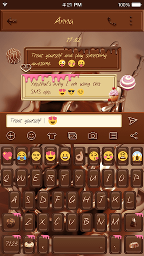 Chocolate Emoji Keyboard Theme