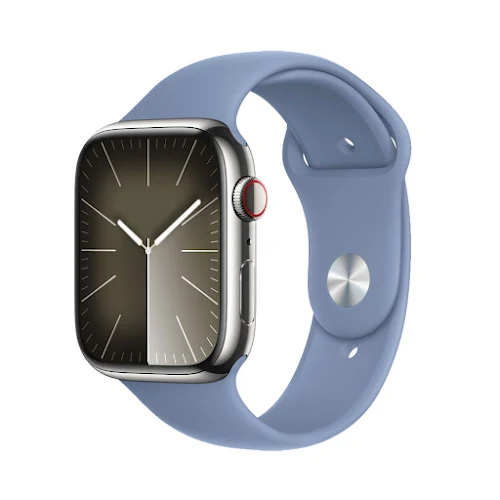 Apple Watch Series 9 4G 45mm Silver (Vỏ Thép Dây Silicone - S/M) (MRMN3SA/A)