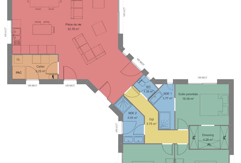  Vente Terrain + Maison - Terrain : 669m² - Maison : 109m² à Parempuyre (33290) 