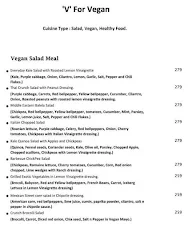 V For Vegan menu 1