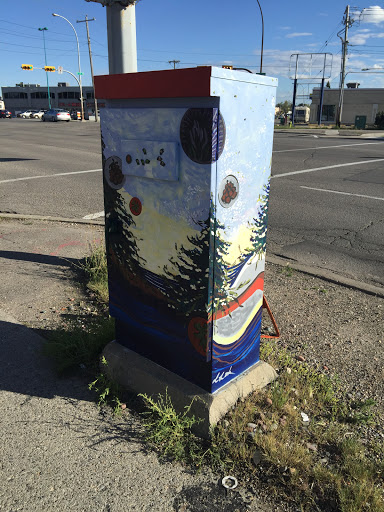 Winter Landscape Painted Box