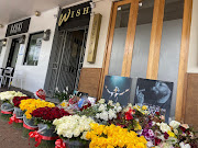 Flowers outside Wish on Florida in Florida Road, Durban, where award-winning rapper AKA was gunned down. The eatery is closing shop.