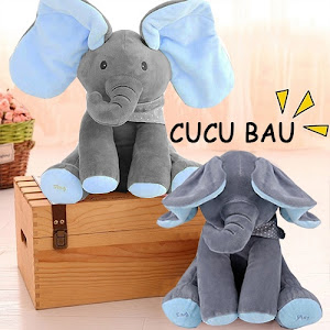 Elefant Cucu Bau in limba romana, Roz / Albastru