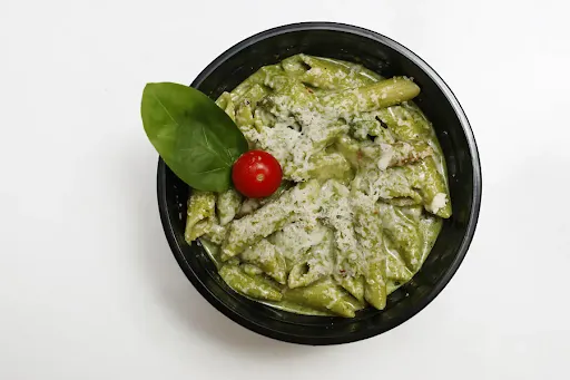 Pesto Pasta In Parmesan Cheese