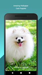 Cute puppy screen lock - time password poster 9