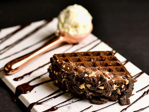 Rocky Road (Chocolate Base) Waffle Sandwich